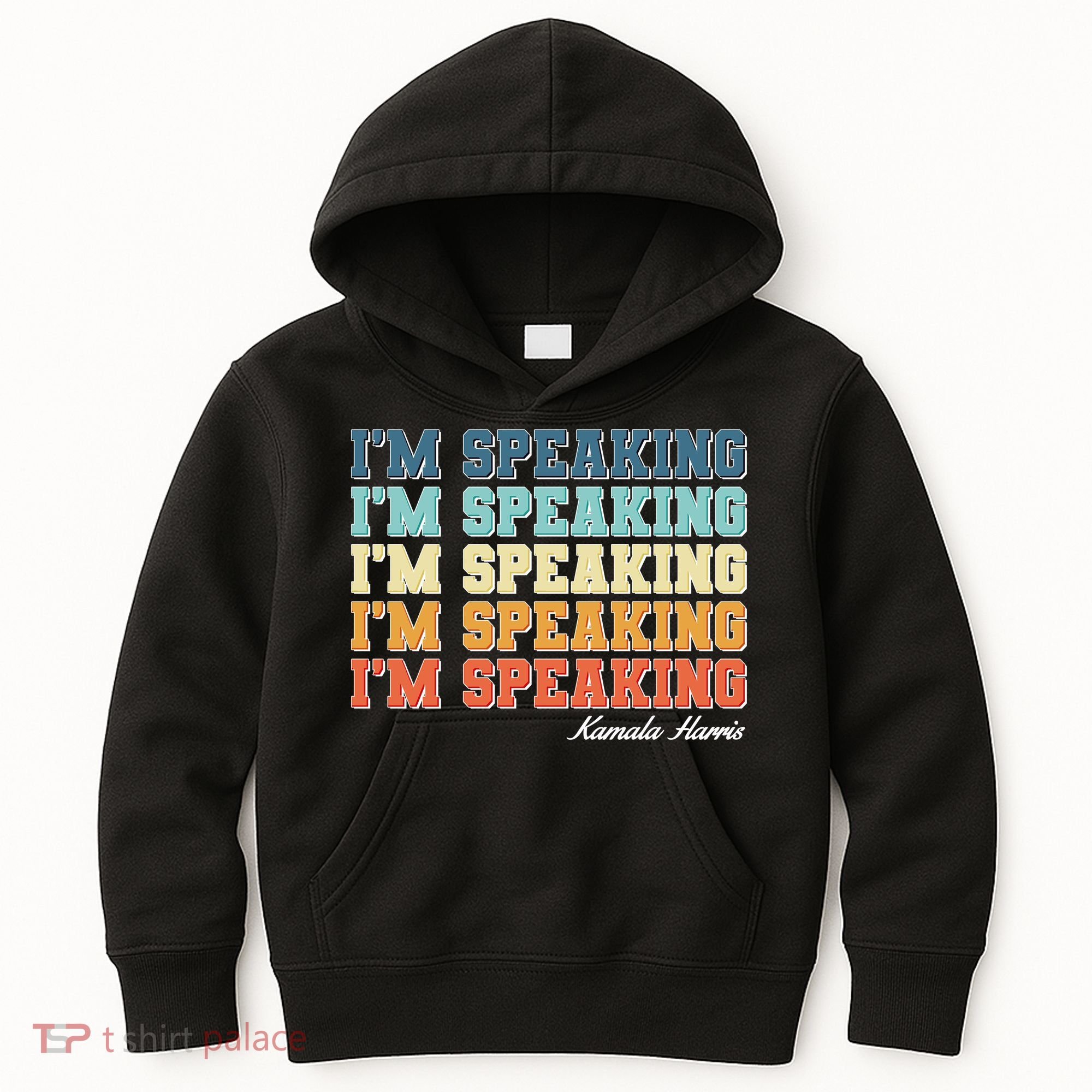 I'm Speaking pattern Kamala Harris Madam Vice President Kids Hoodie