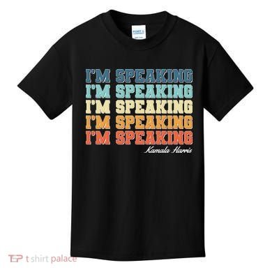 I'm Speaking pattern Kamala Harris Madam Vice President Kids T-Shirt