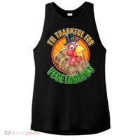 I'm Thankful For Vegetarians Funny Thanksgiving Ladies PosiCharge Tri-Blend Wicking Tank thumb 0
