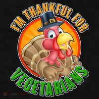 I'm Thankful For Vegetarians Funny Thanksgiving Ladies PosiCharge Tri-Blend Wicking Tank thumb 2