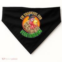 I'm Thankful For Vegetarians Funny Thanksgiving USA-Made Doggie Bandana thumb 0