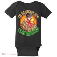 I'm Thankful For Vegetarians Funny Thanksgiving Baby Bodysuit thumb 0