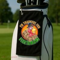 I'm Thankful For Vegetarians Funny Thanksgiving Golf Towel thumb 2
