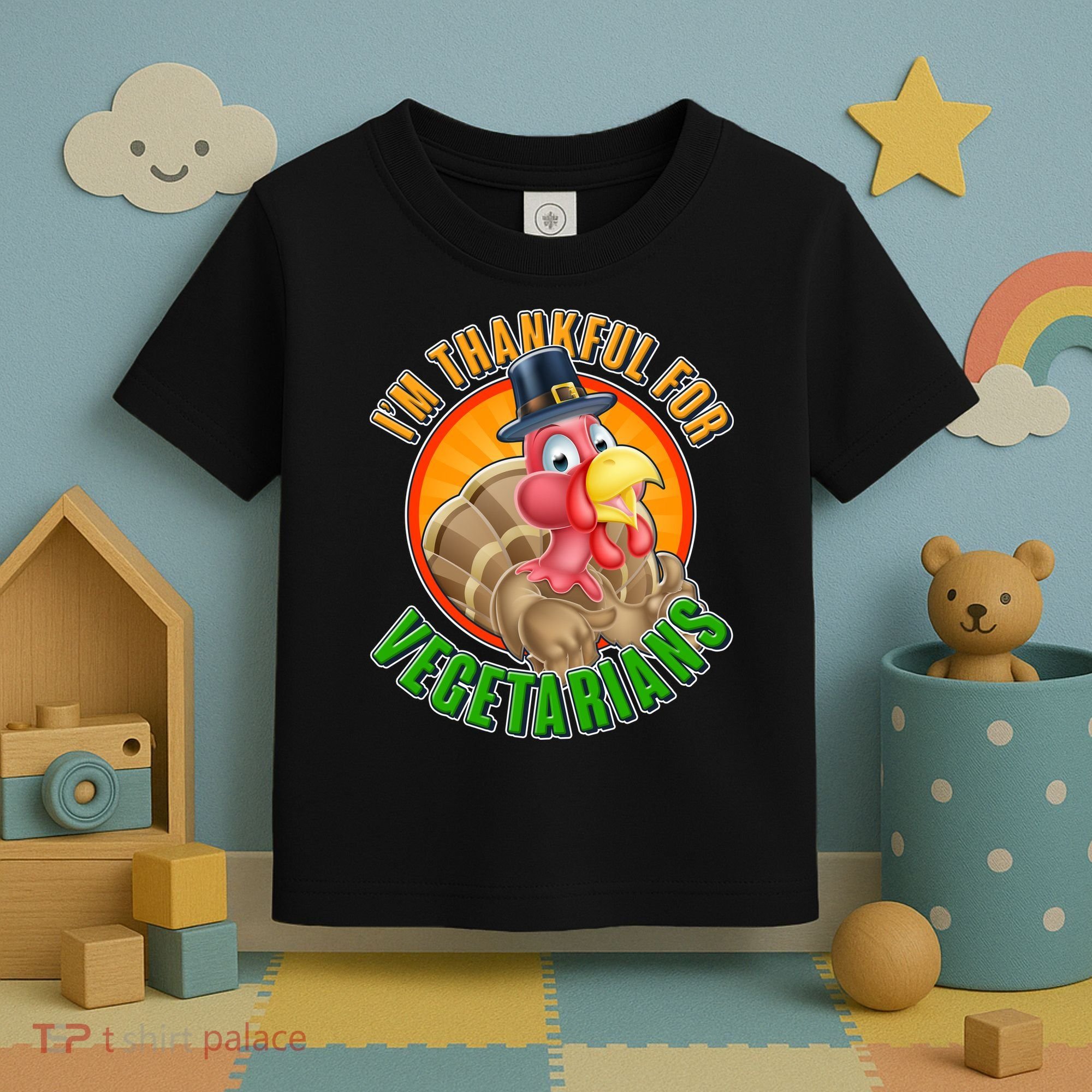 I'm Thankful For Vegetarians Funny Thanksgiving Toddler T-Shirt