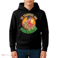 I'm Thankful For Vegetarians Funny Thanksgiving Kids Hoodie thumb 4