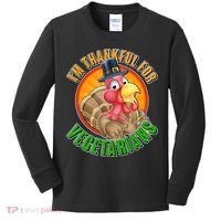 I'm Thankful For Vegetarians Funny Thanksgiving Kids Long Sleeve Shirt thumb 0