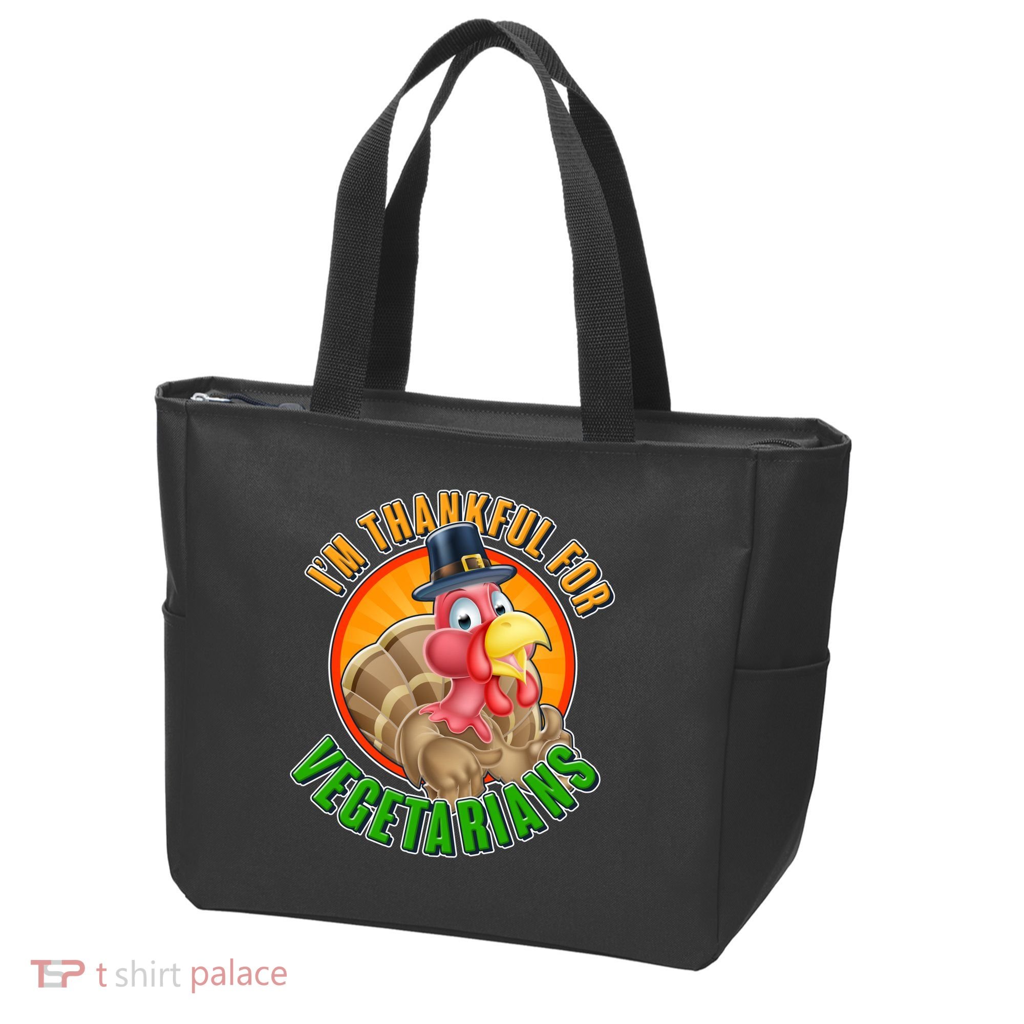 I'm Thankful For Vegetarians Funny Thanksgiving Tote Bag