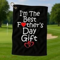 I'm The Best Father's Day Gift Golf Towel thumb 1