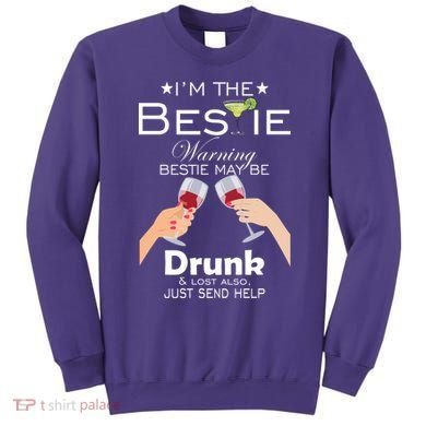 I'm The Bestie Warning Drunk Lost Just Send Help Sweatshirt