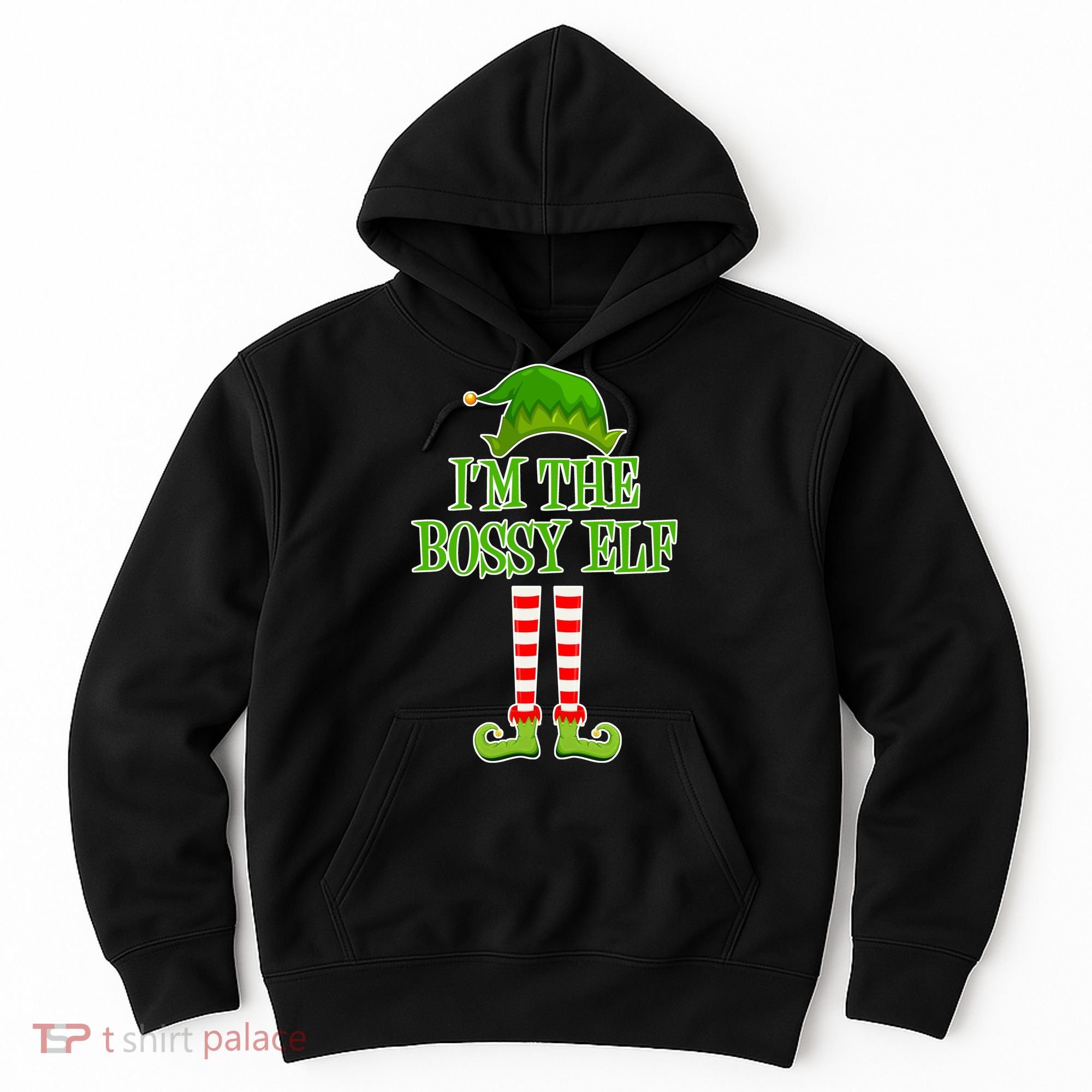 I'm The Bossy Elf Matching Family Christmas Hoodie