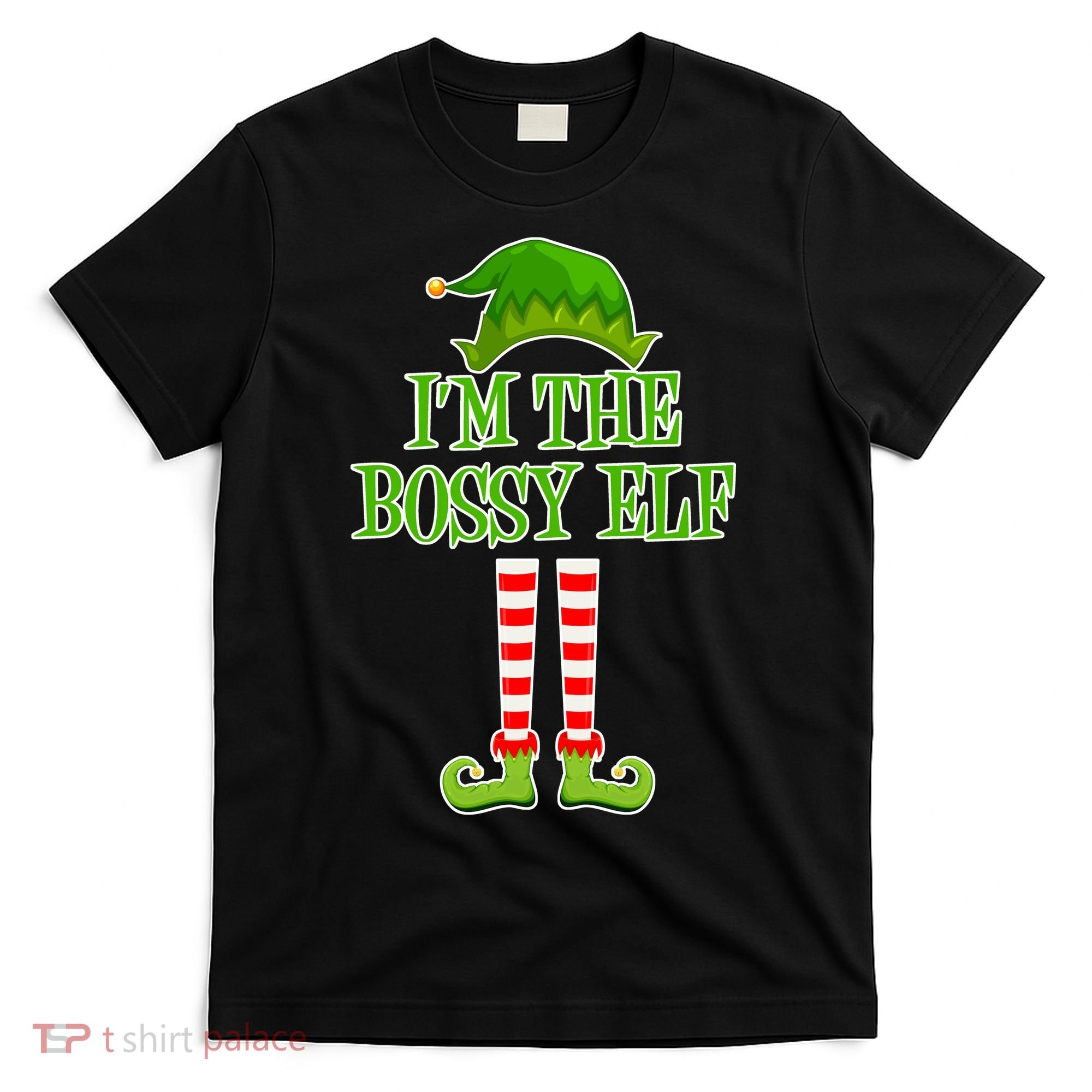 I'm The Bossy Elf Matching Family Christmas T-Shirt