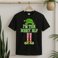 I'm The Bossy Elf Matching Family Christmas T-Shirt thumb 2