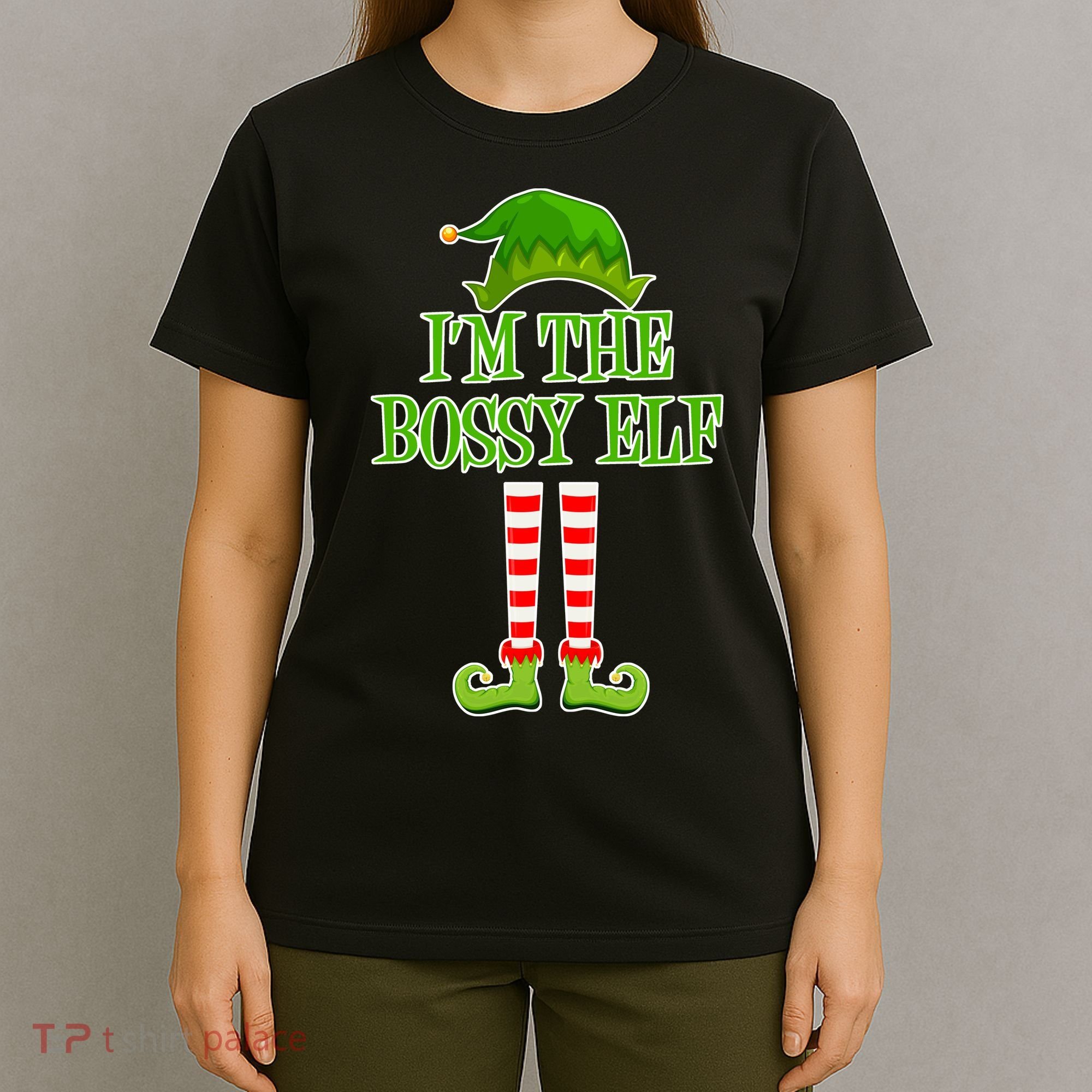 I'm The Bossy Elf Matching Family Christmas T-Shirt