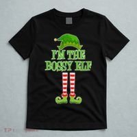 I'm The Bossy Elf Matching Family Christmas T-Shirt thumb 5
