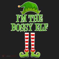 I'm The Bossy Elf Matching Family Christmas Beanie thumb 2
