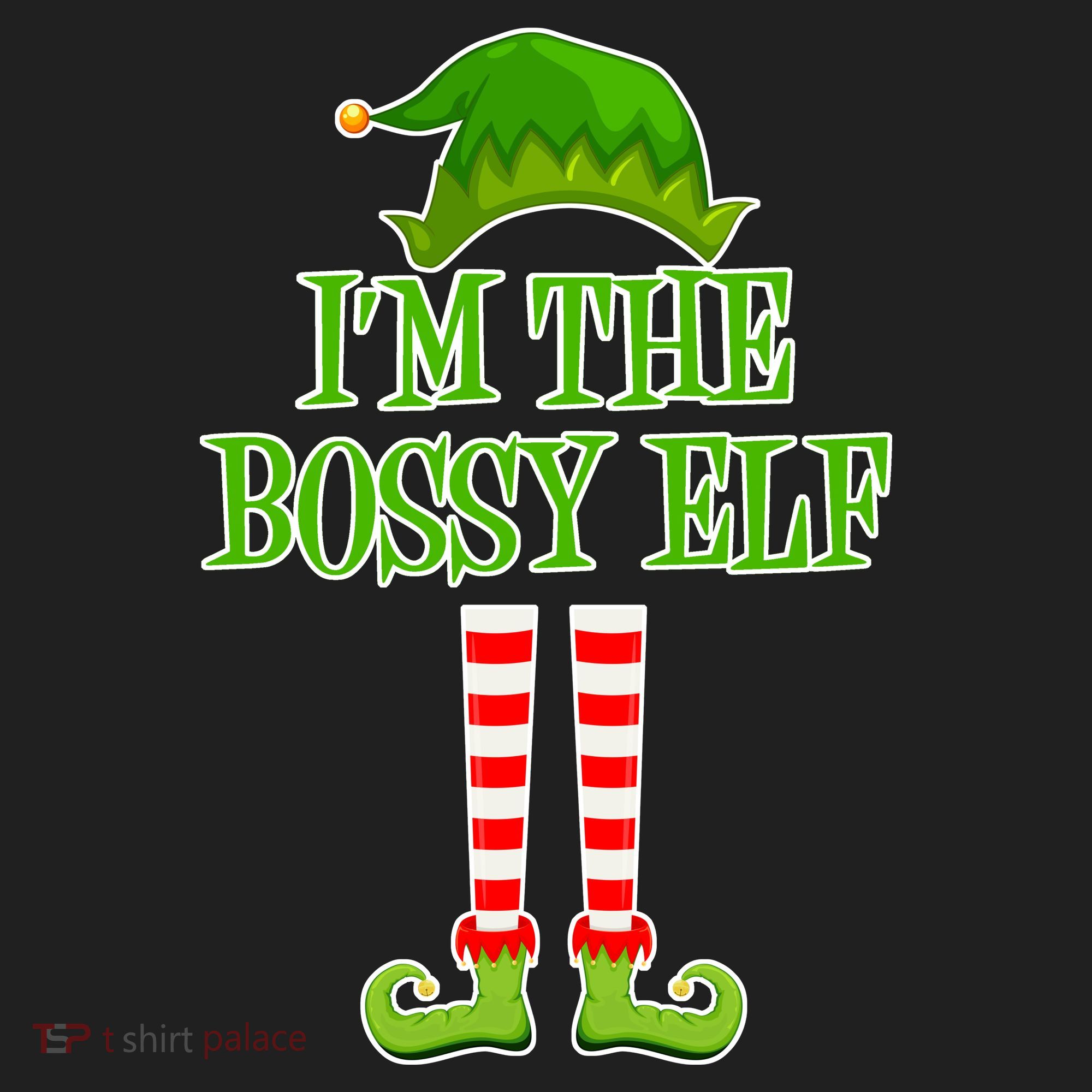 I'm The Bossy Elf Matching Family Christmas Beanie