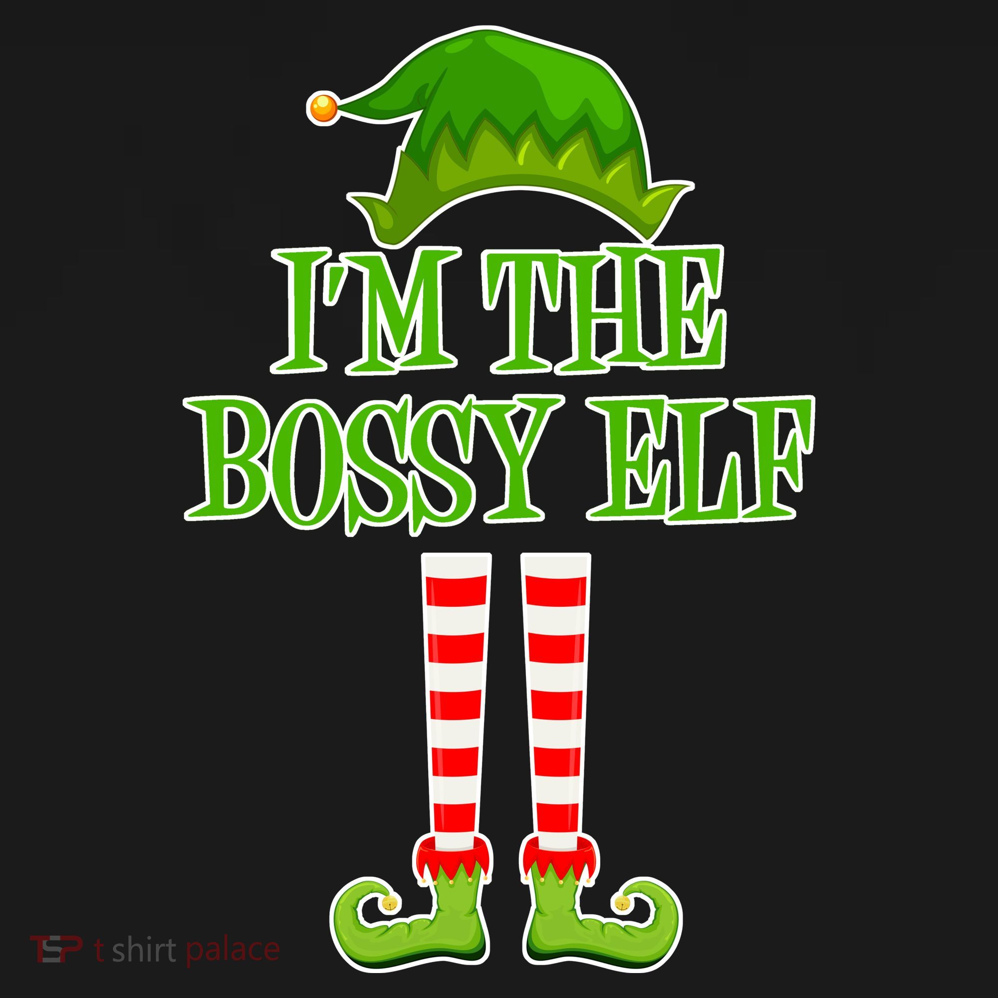 I'm The Bossy Elf Matching Family Christmas Women's Hoodie