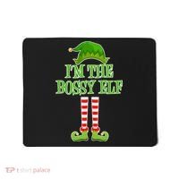 I'm The Bossy Elf Matching Family Christmas Mousepad thumb 0