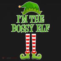 I'm The Bossy Elf Matching Family Christmas Mousepad thumb 1