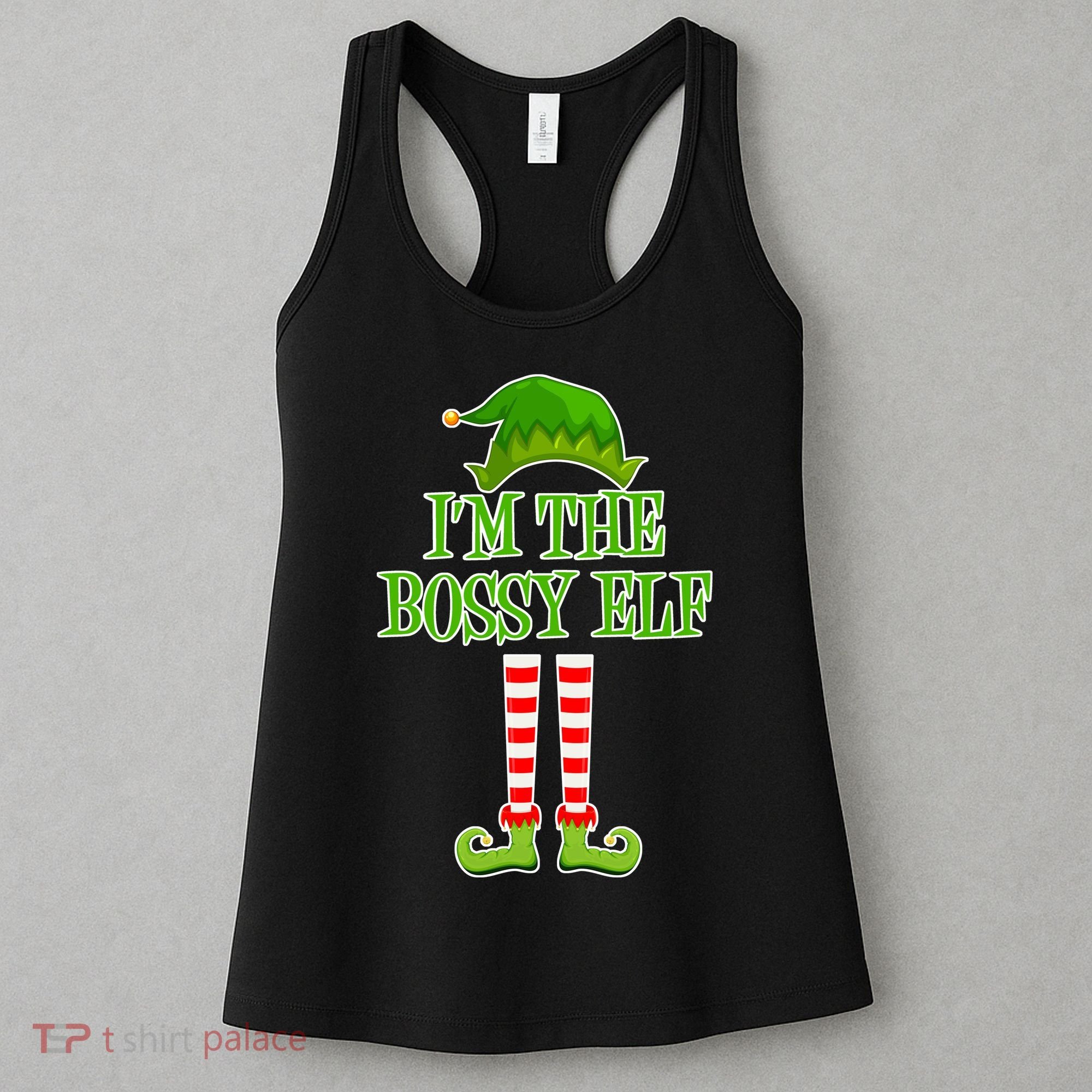 I'm The Bossy Elf Matching Family Christmas Women's Tank Top