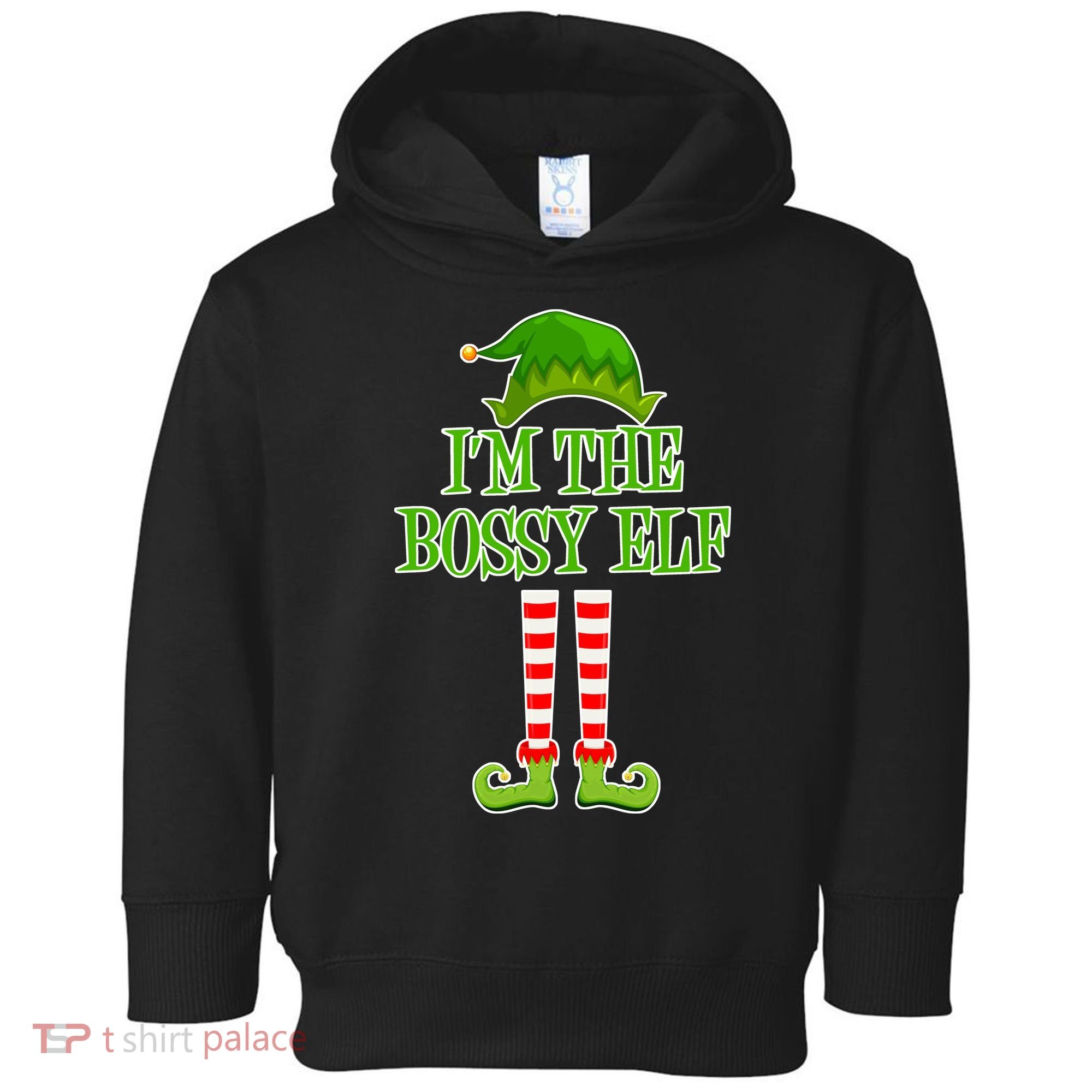 I'm The Bossy Elf Matching Family Christmas Toddler Hoodie
