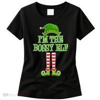 I'm The Bossy Elf Matching Family Christmas Women's T-Shirt thumb 0
