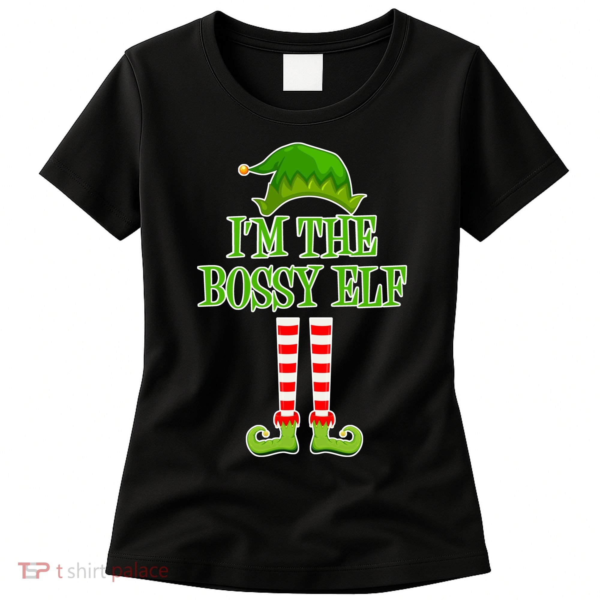 I'm The Bossy Elf Matching Family Christmas Women's T-Shirt