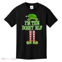 I'm The Bossy Elf Matching Family Christmas Kids T-Shirt thumb 0