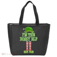 I'm The Bossy Elf Matching Family Christmas Tote Bag thumb 0