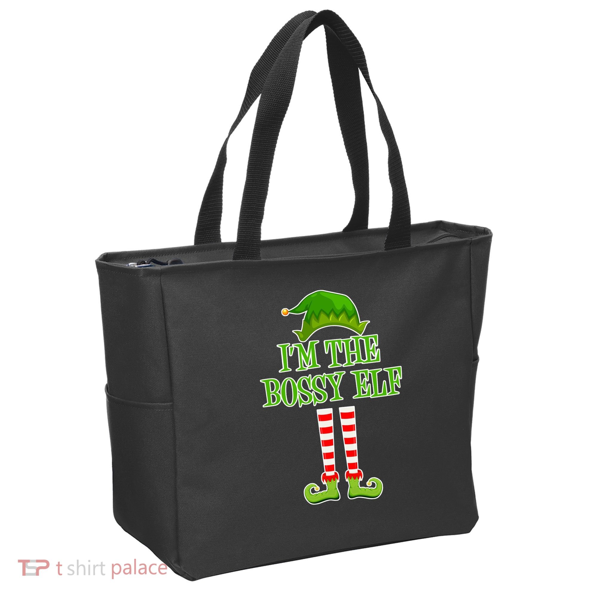 I'm The Bossy Elf Matching Family Christmas Tote Bag