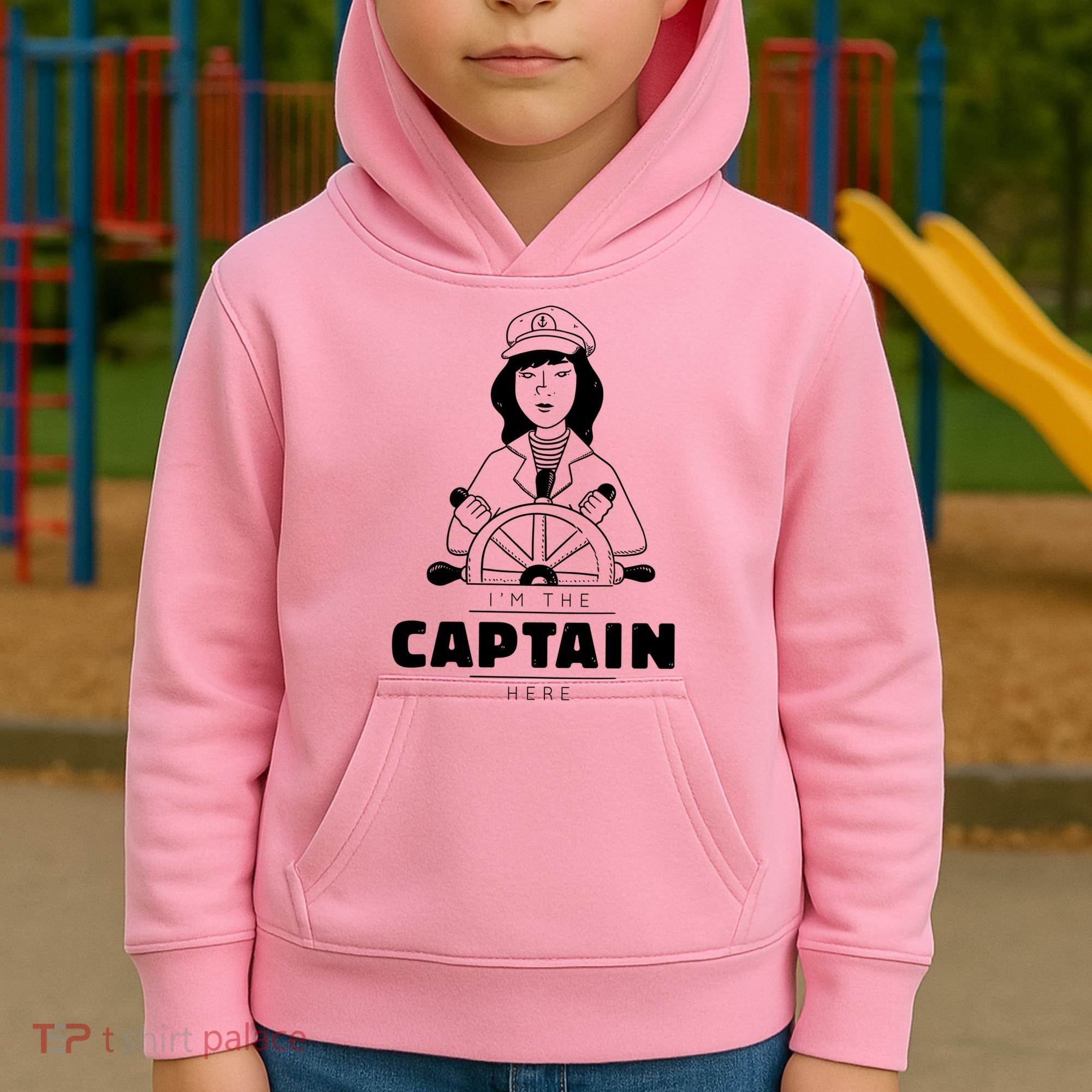I'm The Captain Here Kids Hoodie