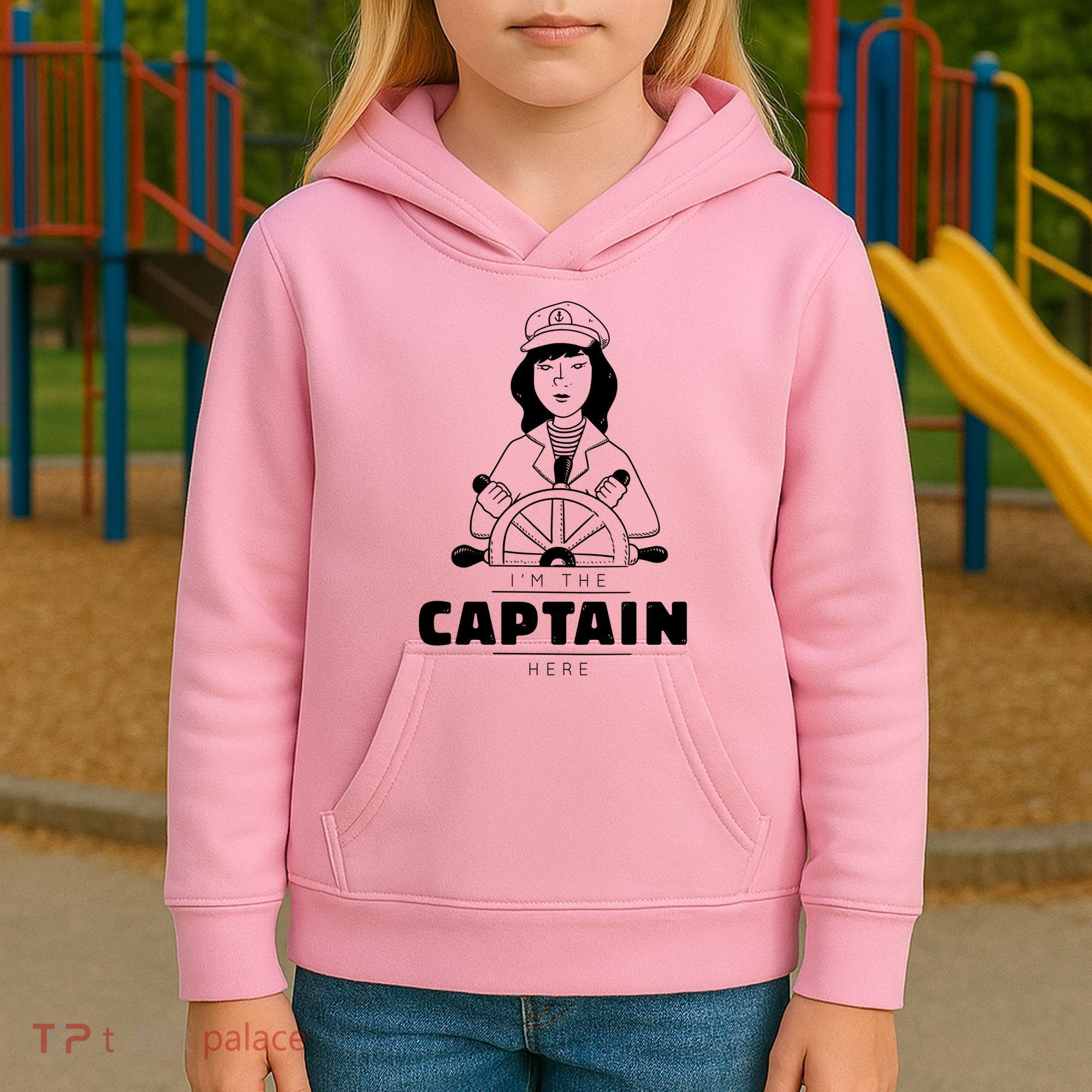 I'm The Captain Here Kids Hoodie