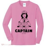 I'm The Captain Here Kids Long Sleeve Shirt thumb 0