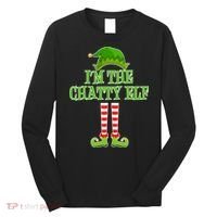 I'm The Chatty Elf Matching Family Christmas Long Sleeve Shirt thumb 0