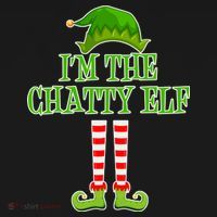 I'm The Chatty Elf Matching Family Christmas Sweatshirt thumb 3