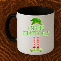 I'm The Chatty Elf Matching Family Christmas Coffee Mug thumb 2
