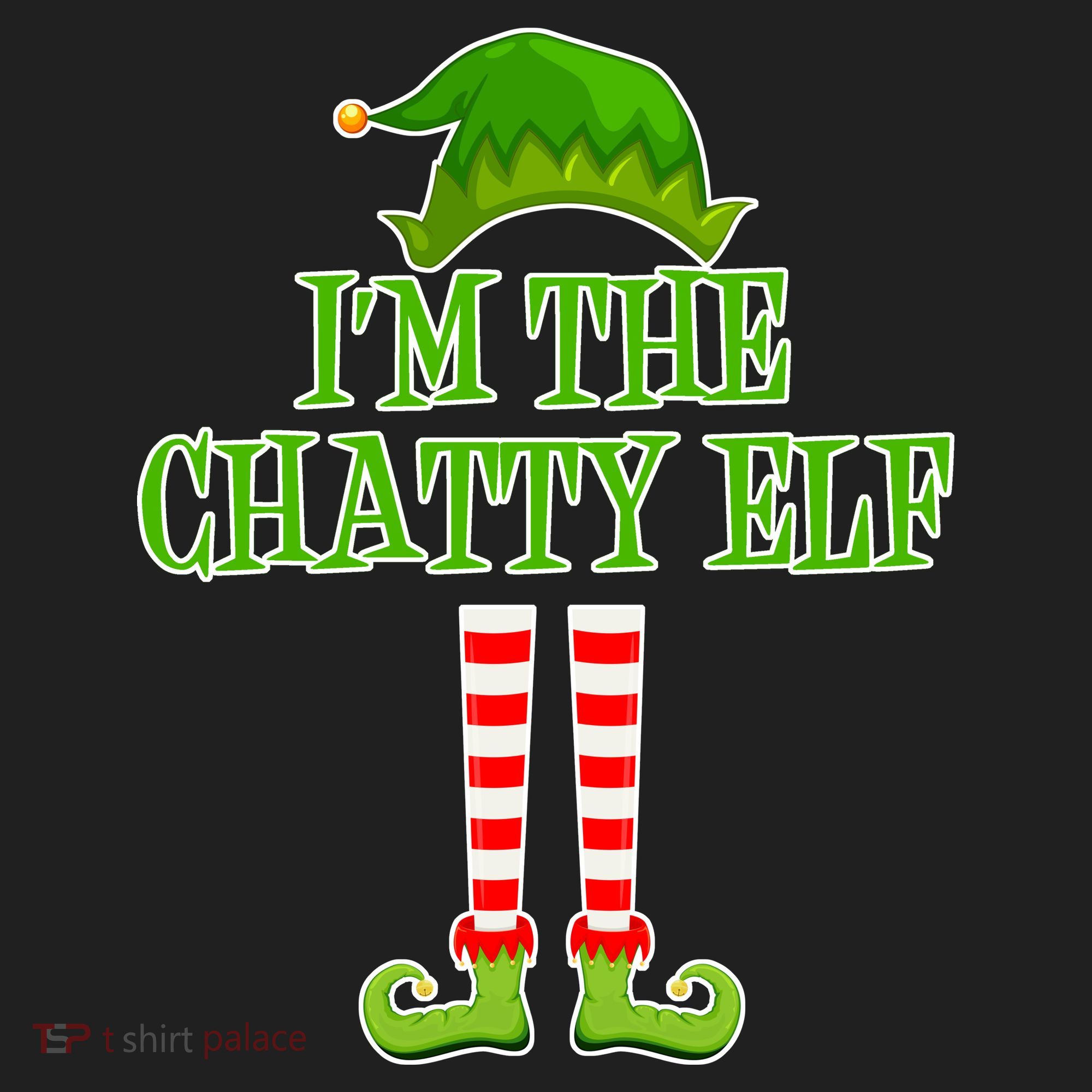 I'm The Chatty Elf Matching Family Christmas Beanie