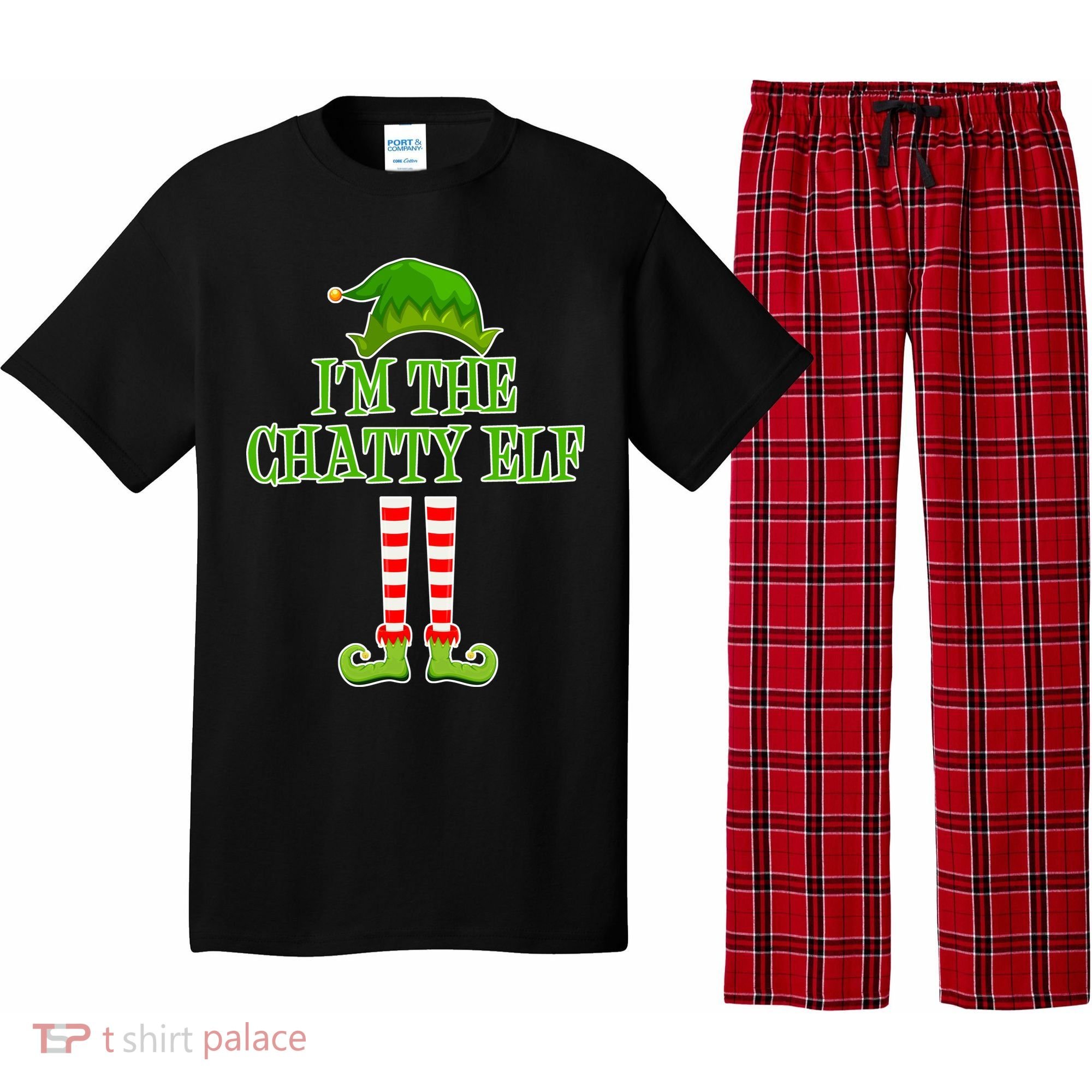 I'm The Chatty Elf Matching Family Christmas Pajama Set