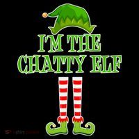 I'm The Chatty Elf Matching Family Christmas Women's Hoodie thumb 2