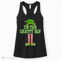 I'm The Chatty Elf Matching Family Christmas Women's Tank Top thumb 0