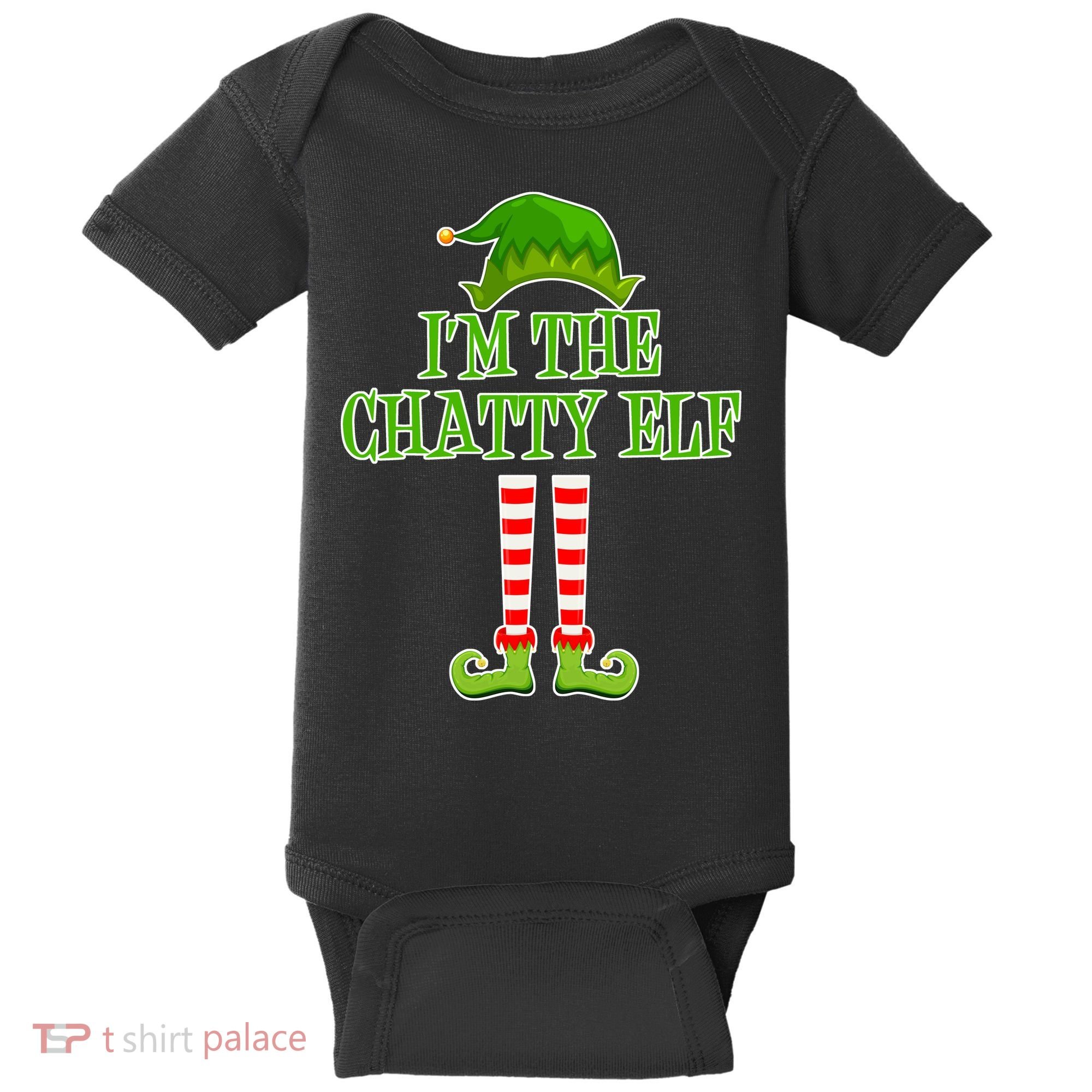 I'm The Chatty Elf Matching Family Christmas Baby Bodysuit