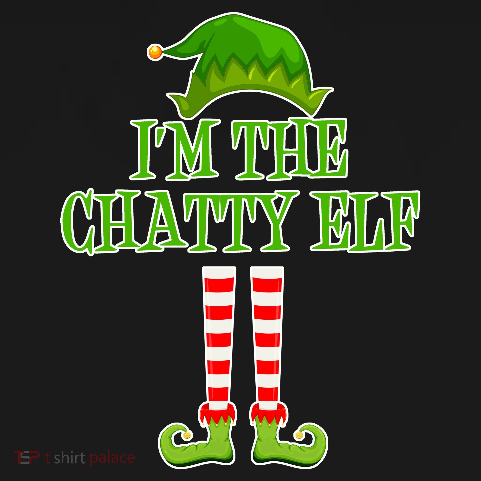 I'm The Chatty Elf Matching Family Christmas Visor