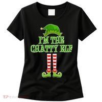 I'm The Chatty Elf Matching Family Christmas Women's T-Shirt thumb 0