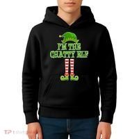 I'm The Chatty Elf Matching Family Christmas Kids Hoodie thumb 4