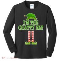 I'm The Chatty Elf Matching Family Christmas Kids Long Sleeve Shirt thumb 0