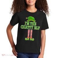 I'm The Chatty Elf Matching Family Christmas Kids T-Shirt thumb 2