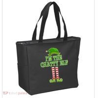 I'm The Chatty Elf Matching Family Christmas Tote Bag thumb 2