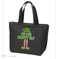 I'm The Chatty Elf Matching Family Christmas Tote Bag thumb 3
