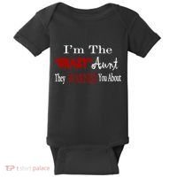 I'm The Crazy Aunt They Warned You About Baby Bodysuit thumb 0