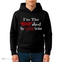 I'm The Crazy Aunt They Warned You About Kids Hoodie thumb 4